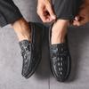 Spring and summer Doudou shoes men's first layer cowhide foot cover new versatile British lazy pattern casual shoes men
