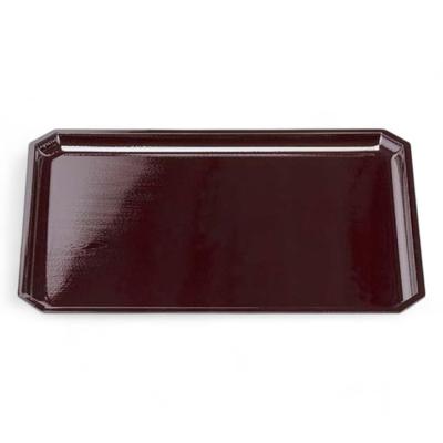 Taca z usłojeniem drewna Shintame Wykonana z wyrobów lakierowanych Narożna J-kitchens (Taca) Wyroby lakierowane, Antypoślizgowe, 35cm, 6-55-28, Japonia, (Żywica ABS)