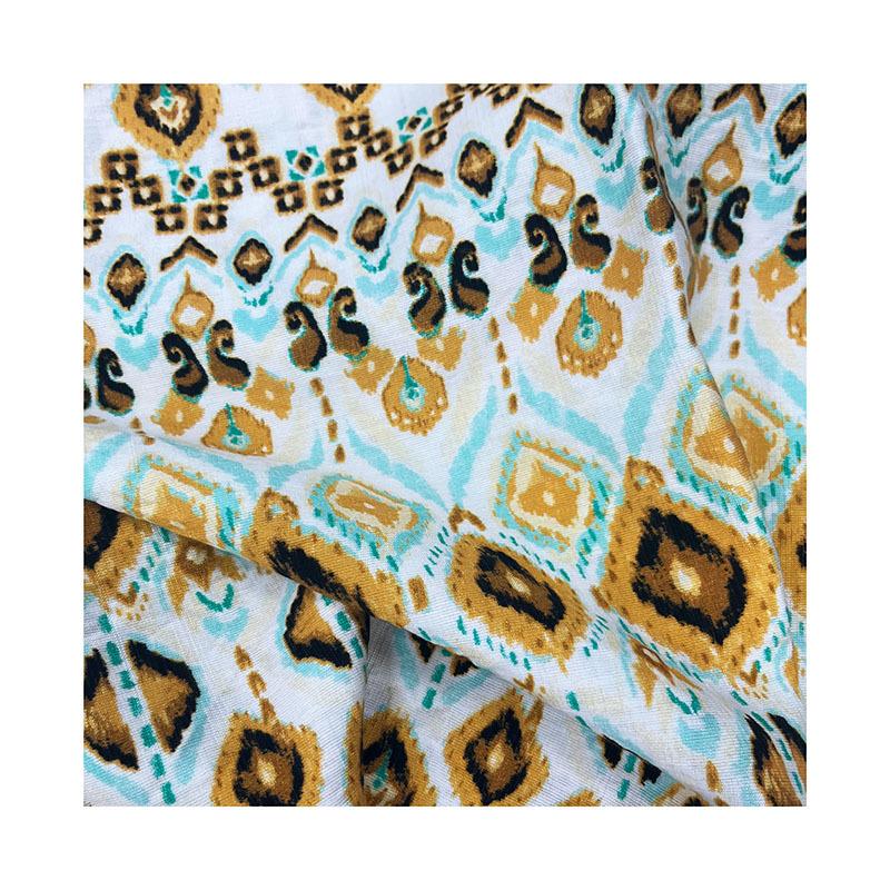By Meter 1 meter X 1.4 meter Digital Print Viscose Fabric Rayon Material For Dress Robe