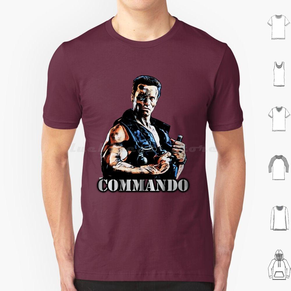 Commando T Shirt Cotton Men Women DIY Print Commando Movies Popular A Beverly Hills Cop See You At The Party Richter Terminator