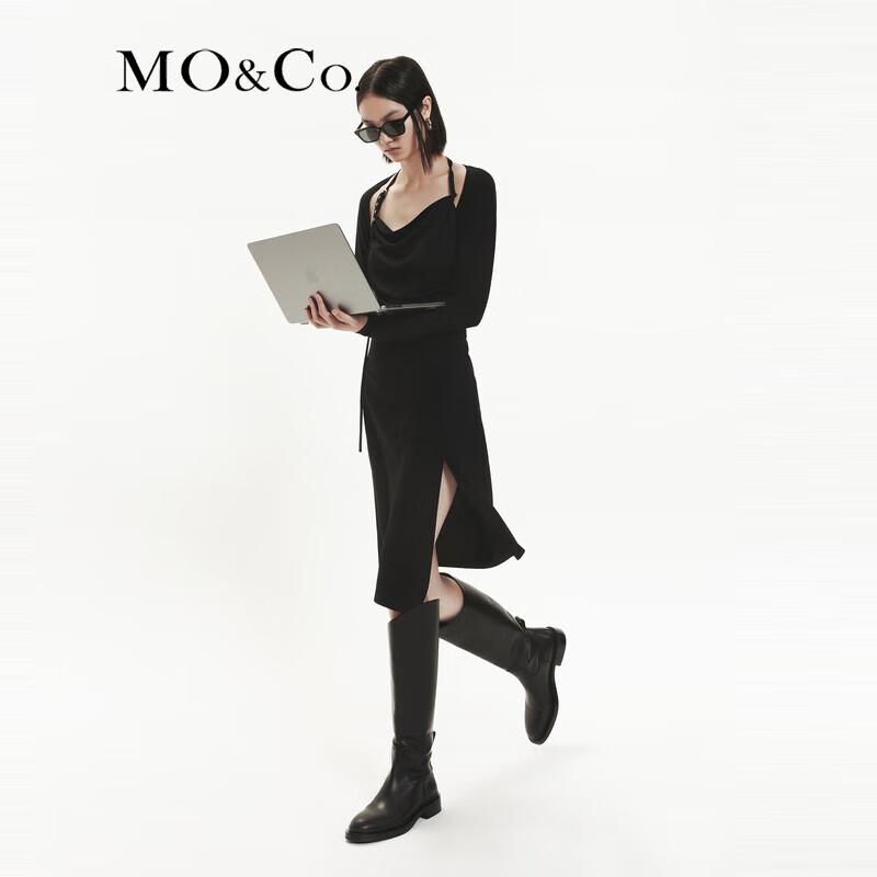 MO&Co. Pleated Faux Two-Piece Sleeveless Dress XS