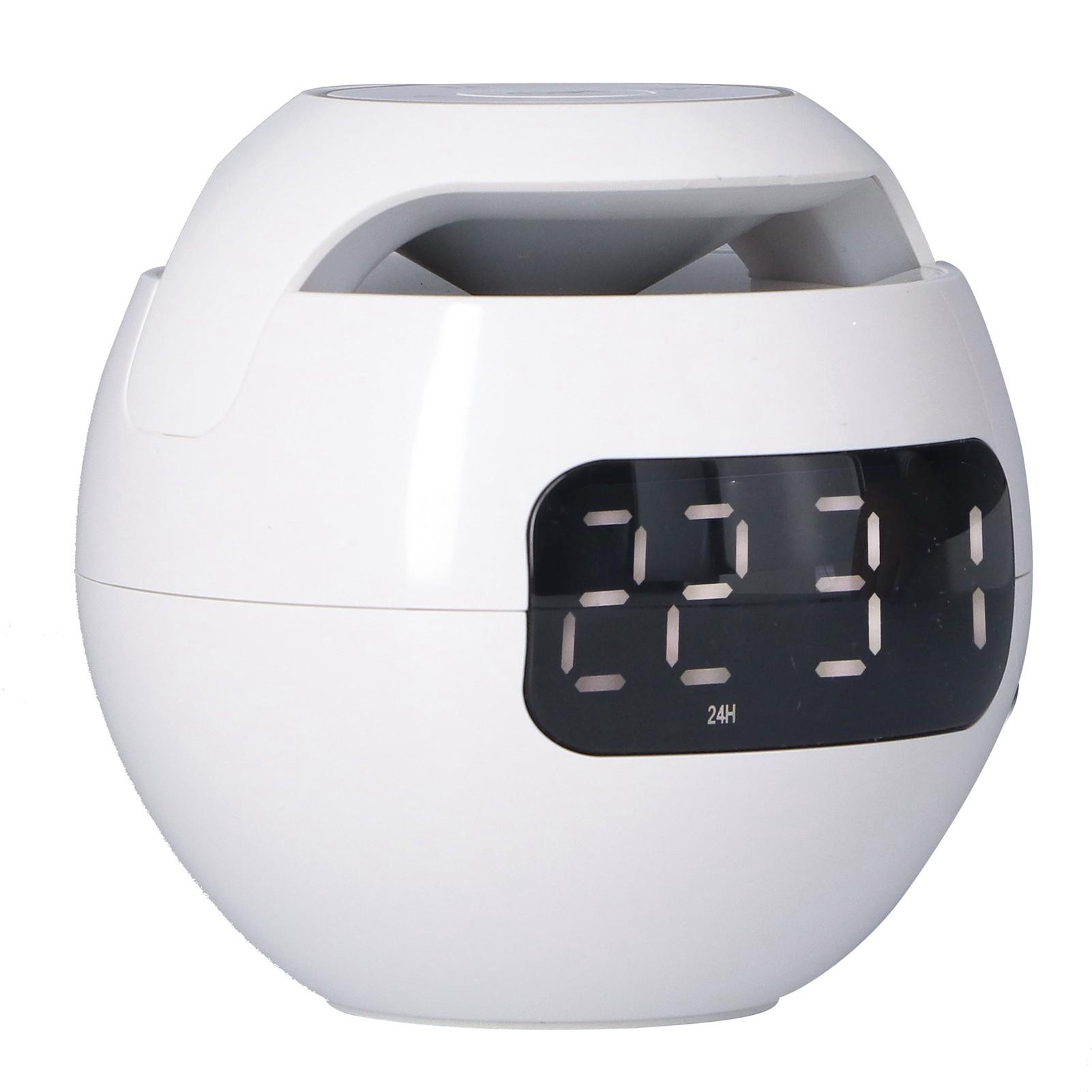 

Многофункциональный Bluetooth 5.0 будильник динамик перезаряжаемый шарообразный портативный беспроводной динамик белый