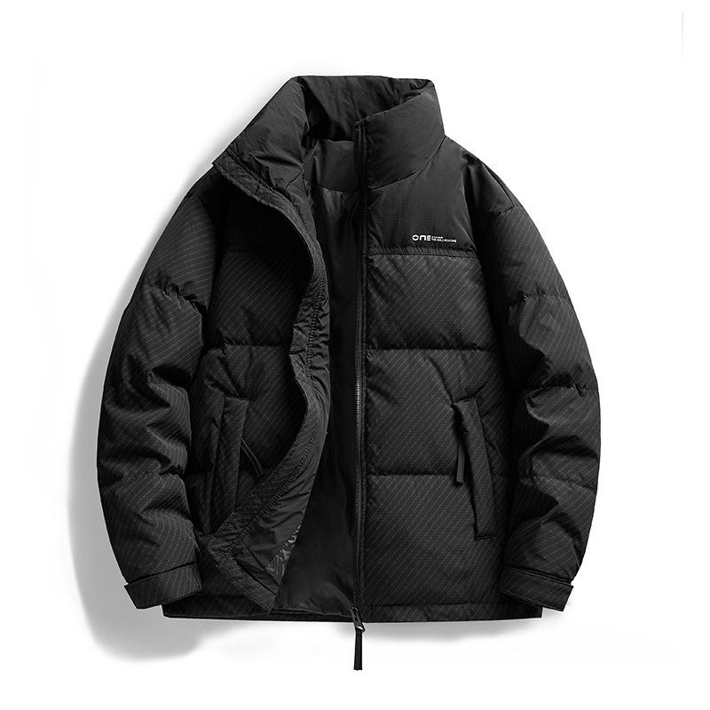 

2025 winter men s white duck down jacket men s shirt collar fake two pieces stand collar thickened down warm fake two pieces 4XL