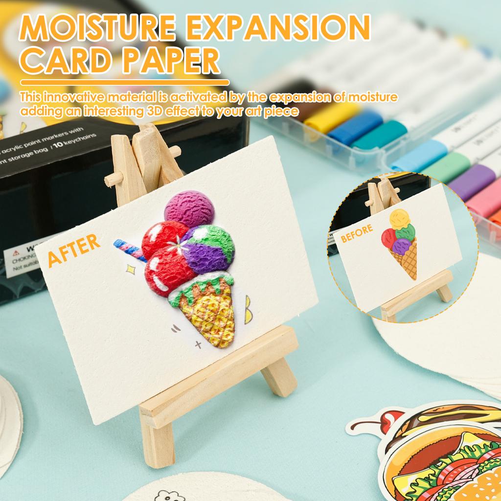 Magic Foam Texture Painting Kit Creative 3D Drawing Magic Puffy Paint Kit Safe DIY Drawing Texture Art Supplies DIY Projects