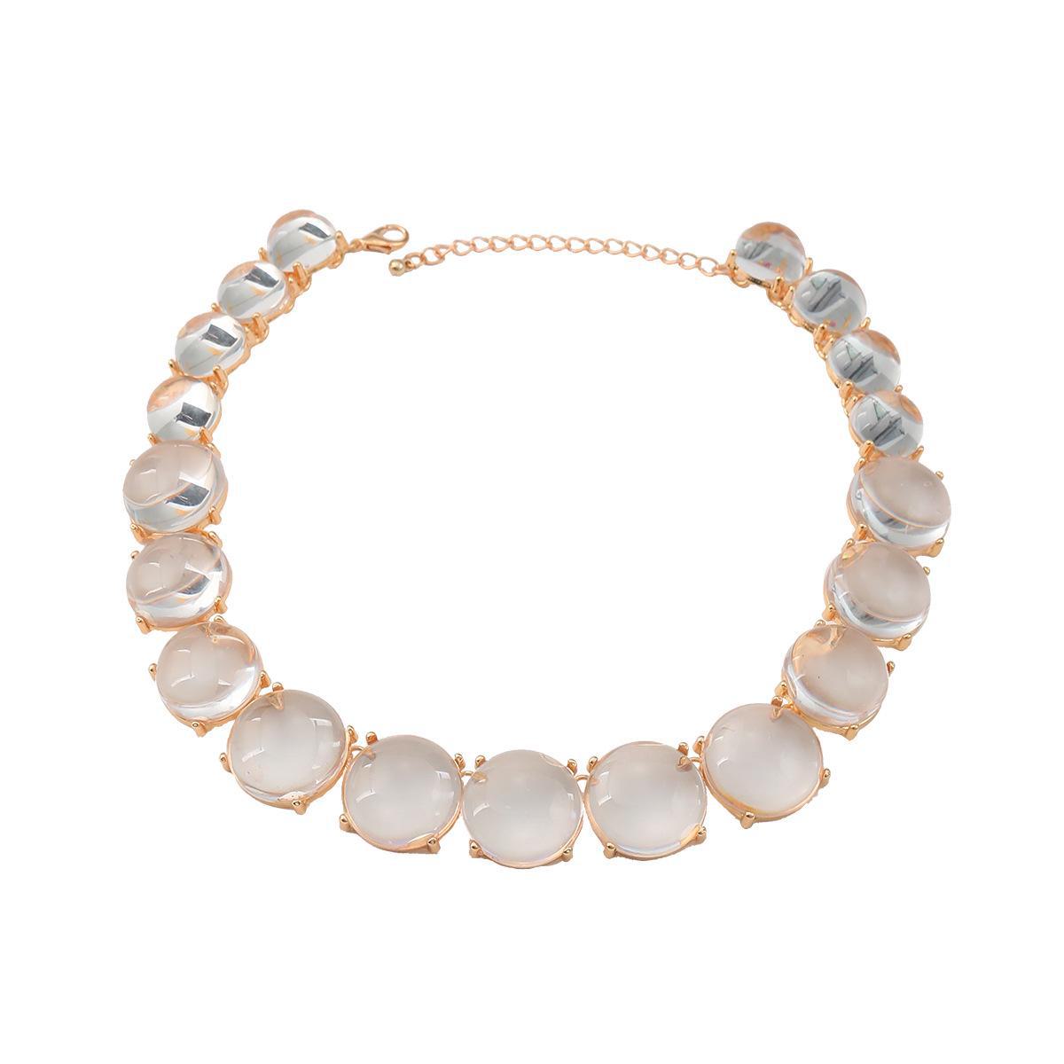 

Европейский и американский стиль богемный стиль преувеличенное ожерелье из смолы для женщин белый