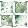 Green Floral Butterfly Printed Decorative Throw Pillow Cases Polyester pillowcase, sofa decorative cushion cov Headboard Pillow