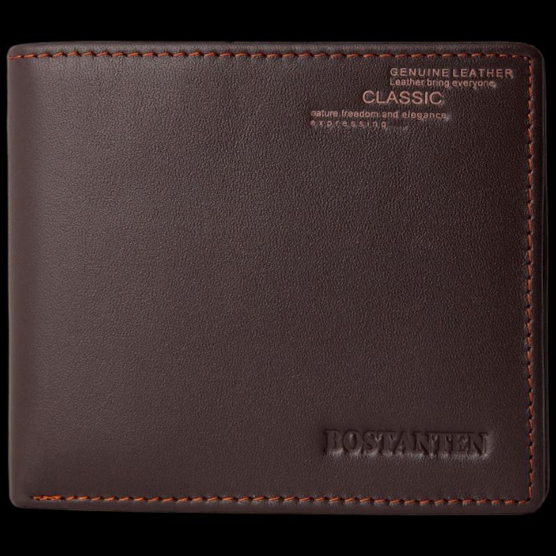 Мужской короткий кошелек BOSHIDUNTON из натуральной кожи