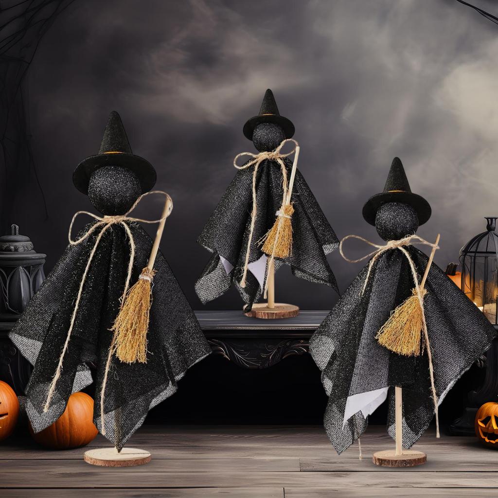 Witch Decor Witch Statue Desk Decor Set 3 Pieces Halloween Decorations Table Centerpieces For Living Room Fireplace Bedroom
