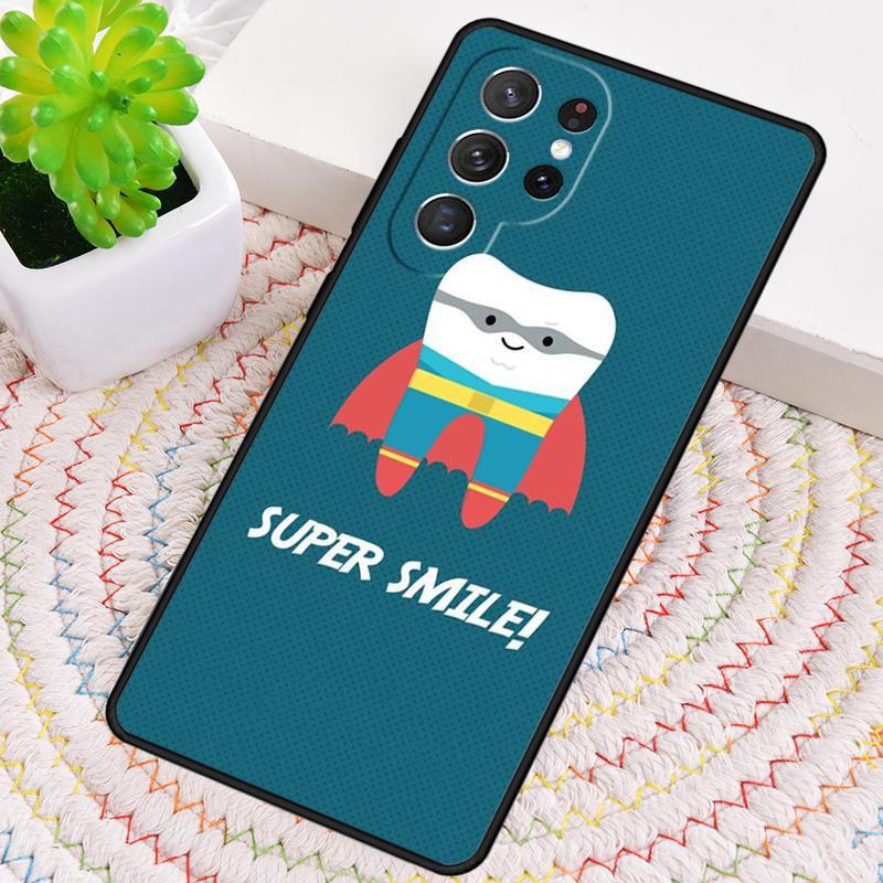Anatomy Dental Crowned Tooth Crown Phone Case for Samsung Galaxy Note 10 Pro S26 Ultra S23 S24 FE S25 S21 S22 PLUS Cove
