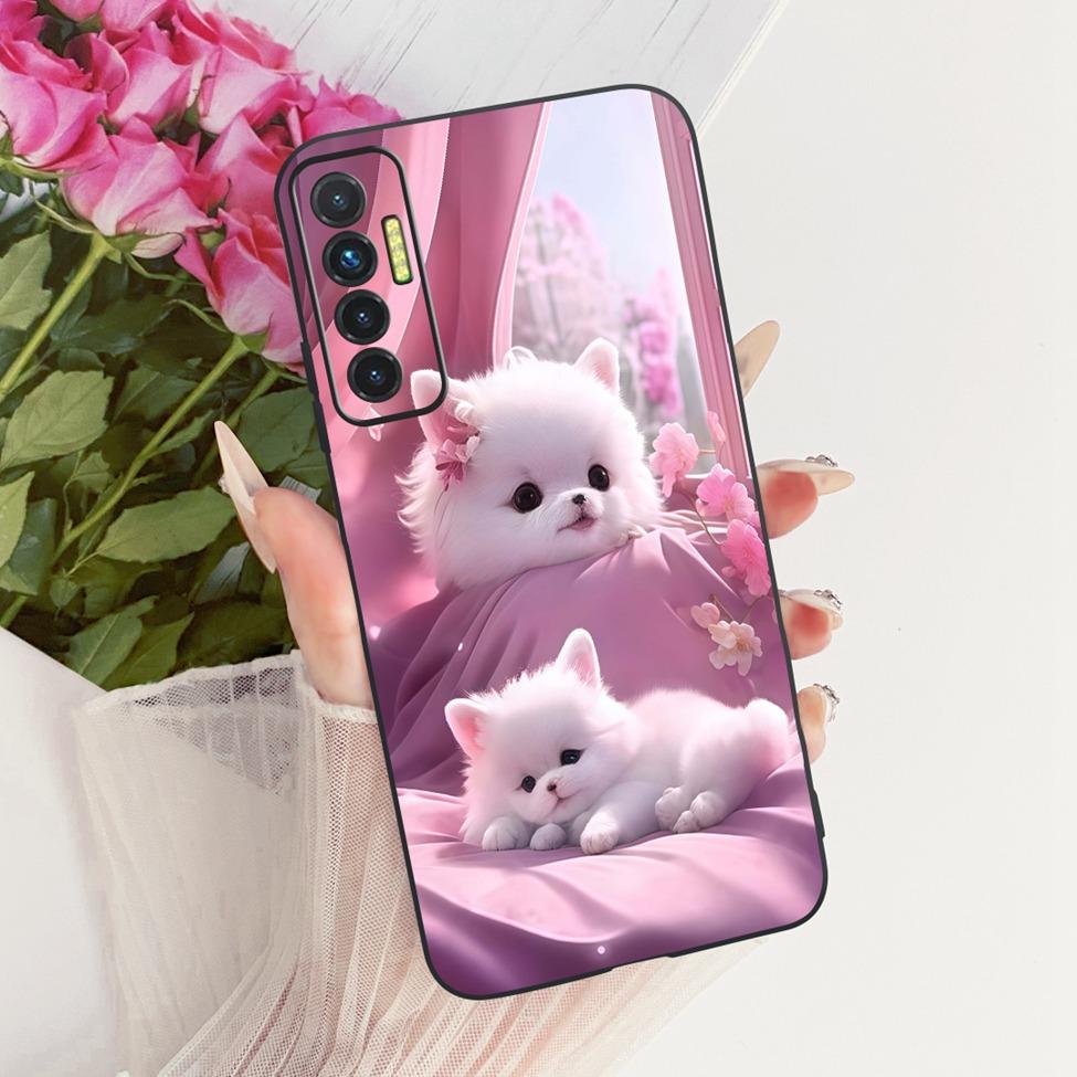 Casing For Tecno Camon 17P Cover Silicone Cute Cat Luxury Fashion Funny Painted Phone Case For Techno Camon 17P CG7 CG7n