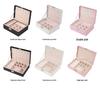 Double-Layer PU Leather Jewelry Box for Earrings, Rings, Necklaces, Bracelets, and Ornaments