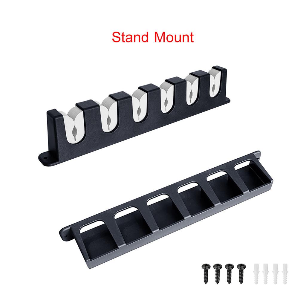 Wall Mounted Fishing Rod Holder Lightweight Simple Installation Vertical 6-rod Rack Organizer With Screws