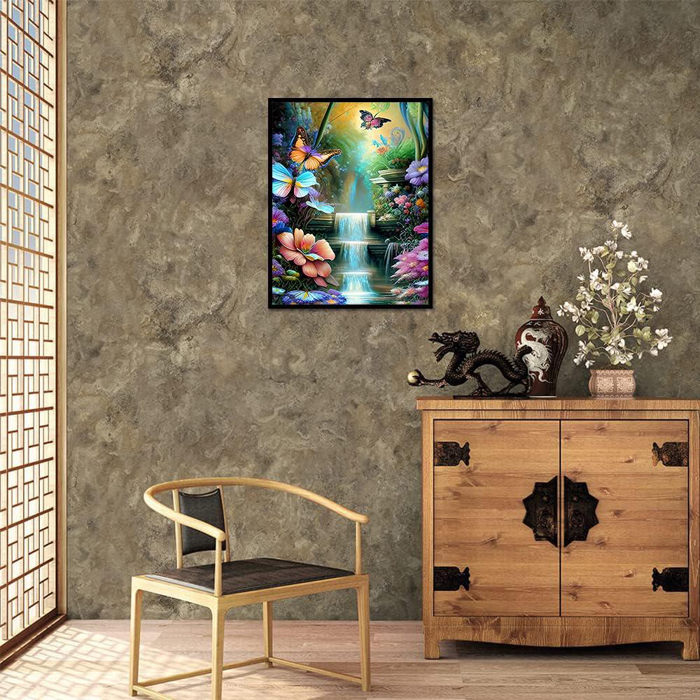 DIY diamentowe malowanie las motyl zestaw do szycia mozaika diamentowa malowanie pełne koło/kwadratowe diamentowe dekoracje do domu