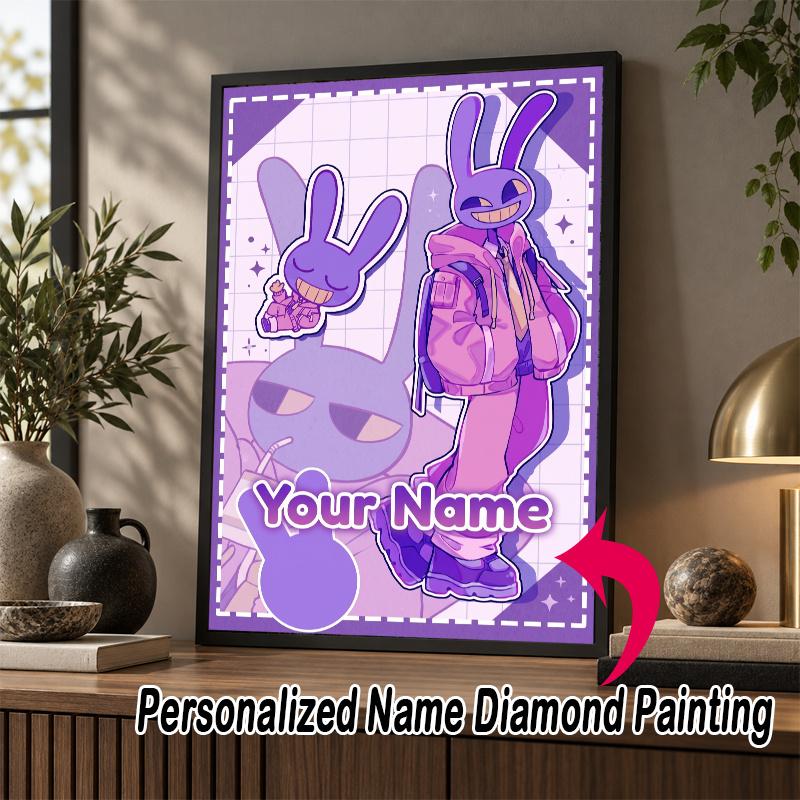 Custom Name Jax 5D Diamond Painting Personalized Full Drill Diamond Art Kit Gift