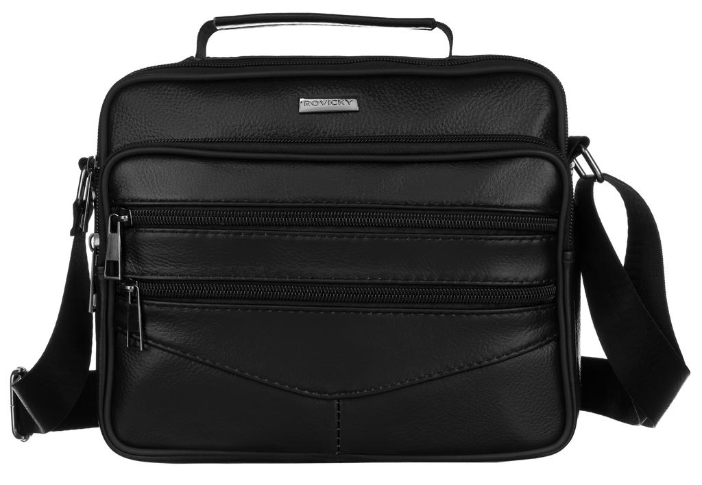 Bolsa de couro masculina R-13204-M-3877 Preta