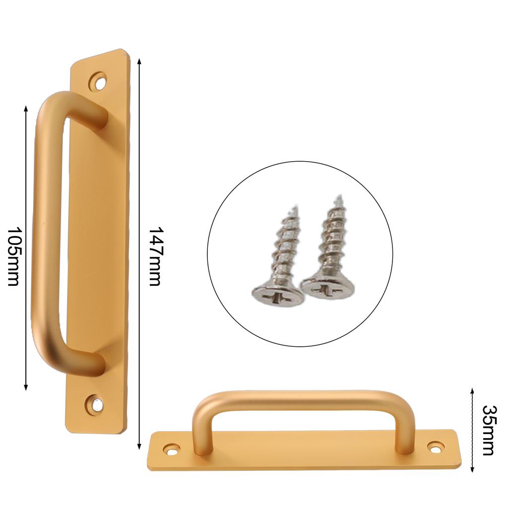 High Quality Brand New Exquisite Door Handle Hardware Handle No Punching 1PCS Aluminum Alloy For Barn For Sliding