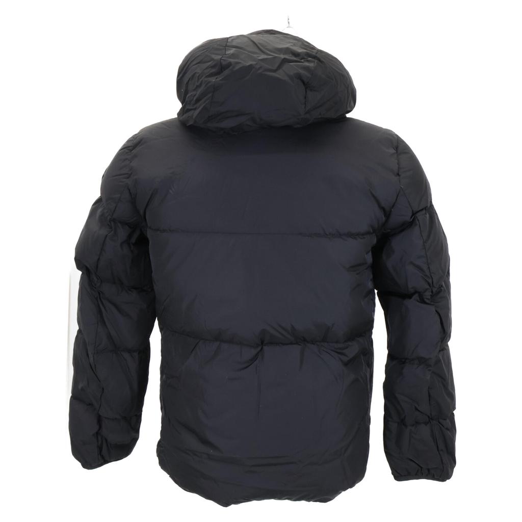 Moncler [Guter Zustand/Modell 2020] MONTCLA Moncra Innenlogo Bestickte Linie Kapuzen-Daunenjacke 0 schwarzGebraucht