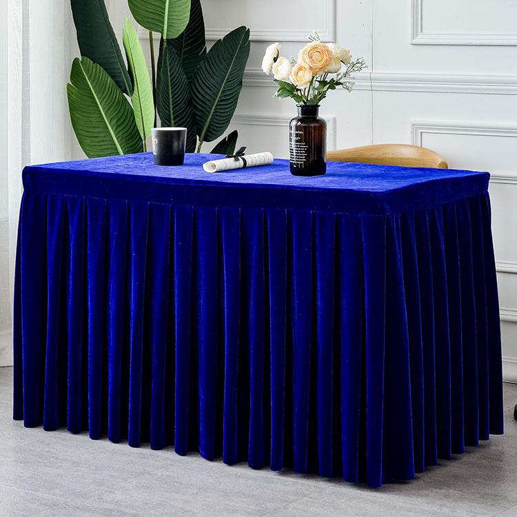 Tovaglia e Grembiule in Velluto Oro Massiccio per Conferenze ed Esposizioni