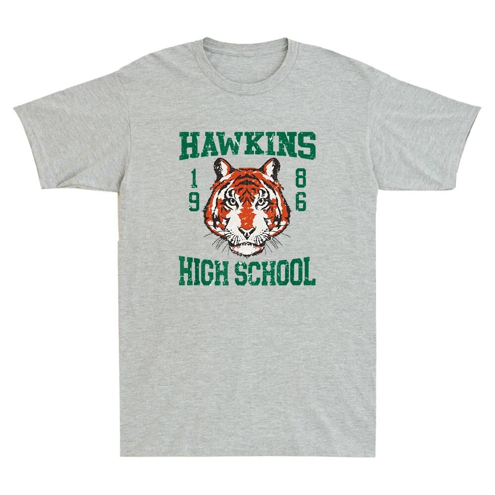 Retro Hawkins High School 1983 Tiger Mascot Vintage Men s Short Sleeve T-Shirt 3XL