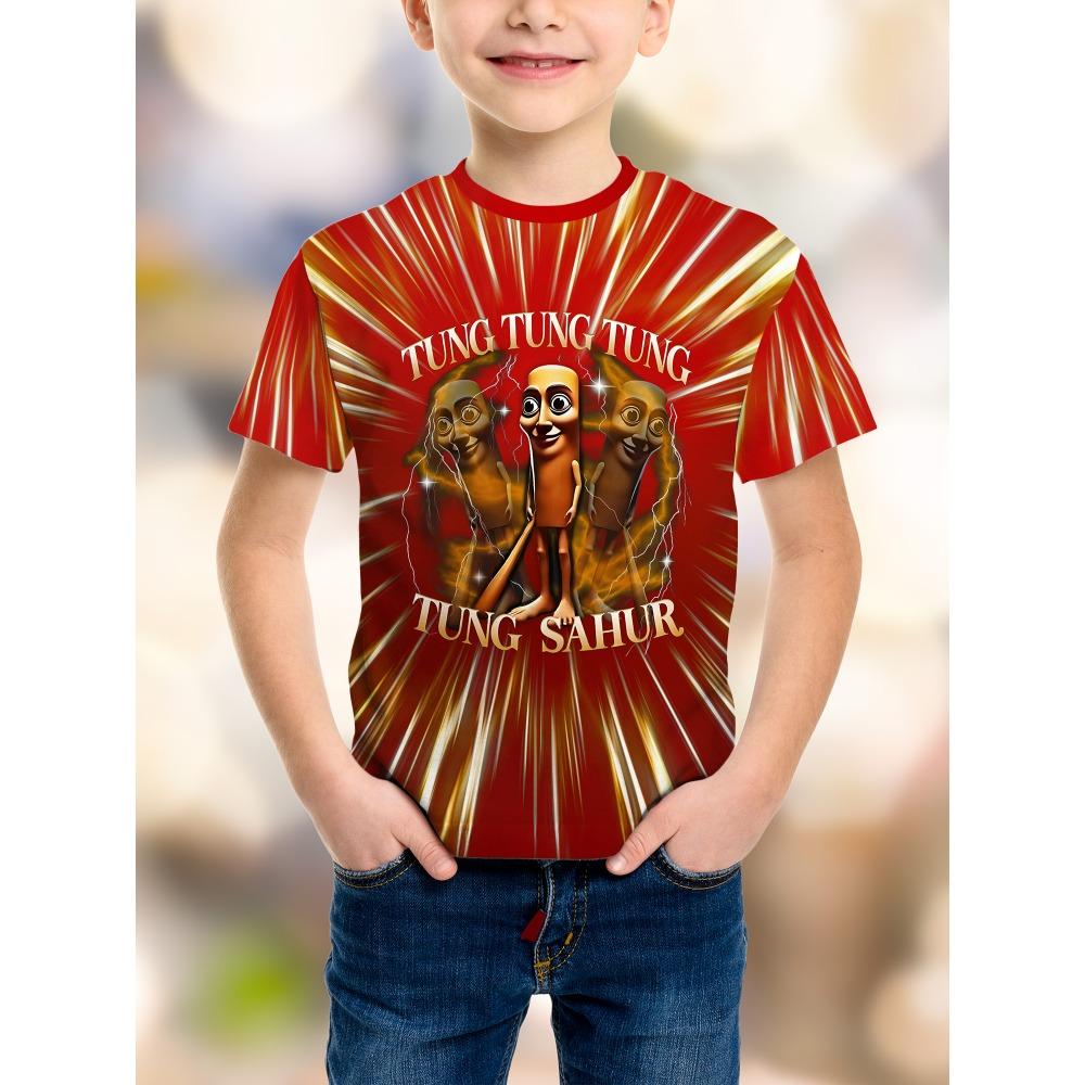 

Fashion Cartoon Anime Game Printed Men s T-shirts Men s Short Sleeve Casual Tees Top Women s Summer Clothing XXS