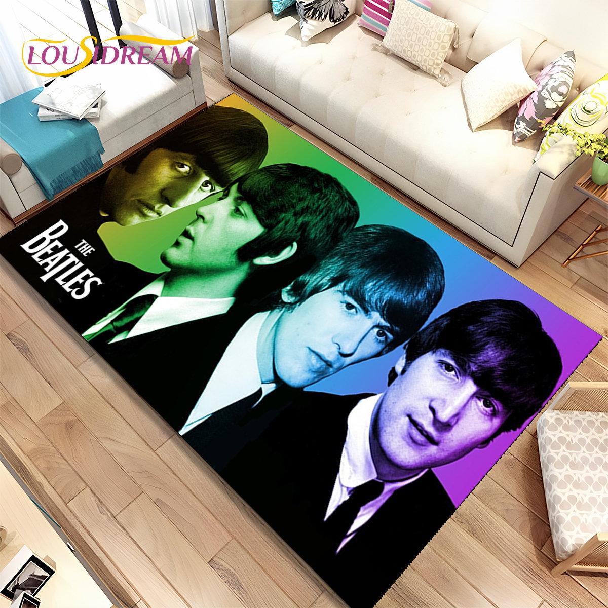 

3D B-Beatles Рок-гурт Килимок, килимок для дому, вітальні, дитячої спальні, дивана, килимок, діти грають, нековзкий килимок 40x60cm(15x23in)