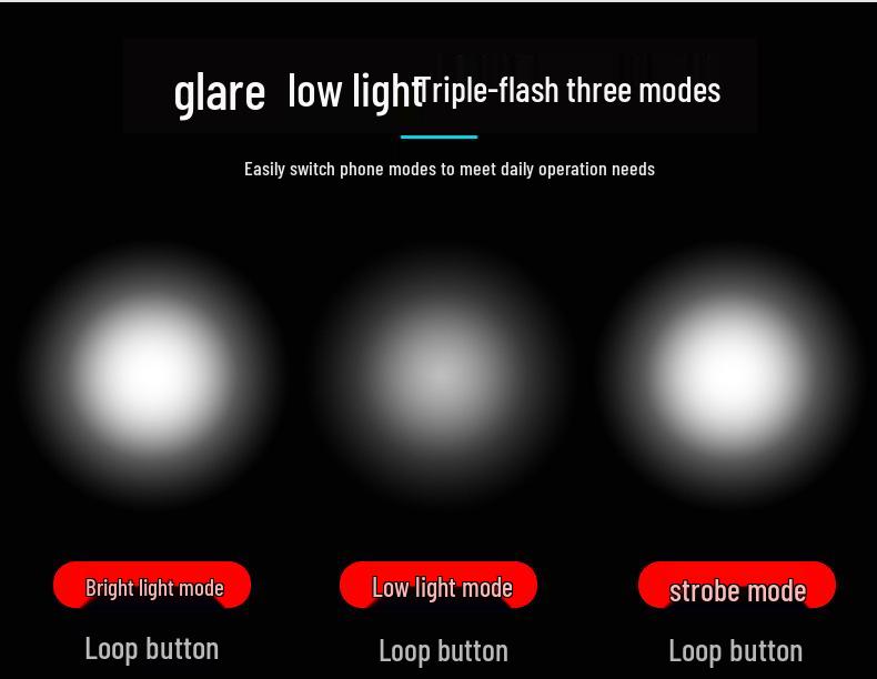 USB Rechargeable Waterproof 2255 High Brightness Mountain Bike Front Light for Night Riding