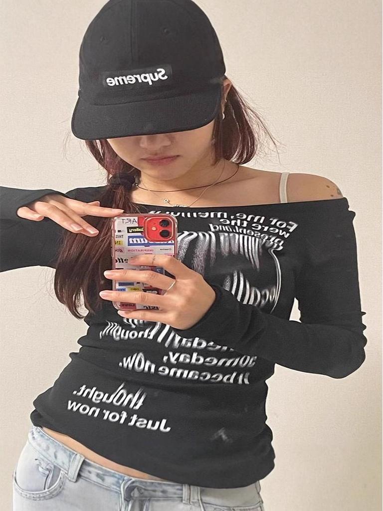Women's American Spicy Girl Long Sleeve T-shirt - Spring/Autumn 2026 Fashion, Slimming Base Layer, Flattering Top