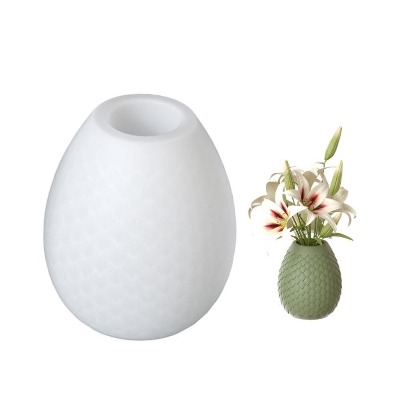 Dragon's Egg/Striped Mold for Flower Vase Home Decoration Making Mould High Temperature Resistant Silicone Jewelry Mold