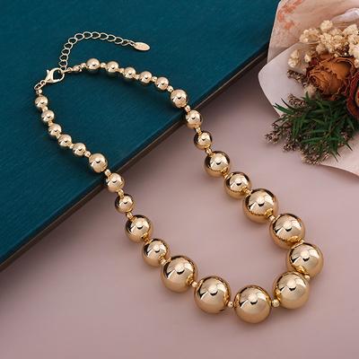Accessories, Hot Selling Geometric Beads, Collarbone Chains, Women's Beads, Exaggerated Large Round Beads, Punk Collars, Necklaces