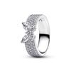 2025 New Brilliant Zircon Ring 925 Pure Silver Widened Round Butterfly Ring Light Luxury Charm Women's Jewelry Gift