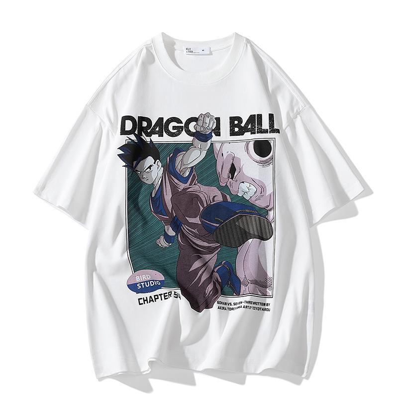 Dragon Ball 2026 Summer 100 Cotton Master Roshi Printed Son Goku Fitness Tshirt Vintage Harajuku Neutral Kids Tshirt Top Y2k