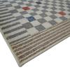 Living Room Rug Woolly Effect Multicolored Checkerboard Pattern 195x270