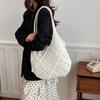 Fabric Hollow Out Large Capacity Shoulder Bags Contrast Color Women's Bags Commuting Versatile Crossbody Bags