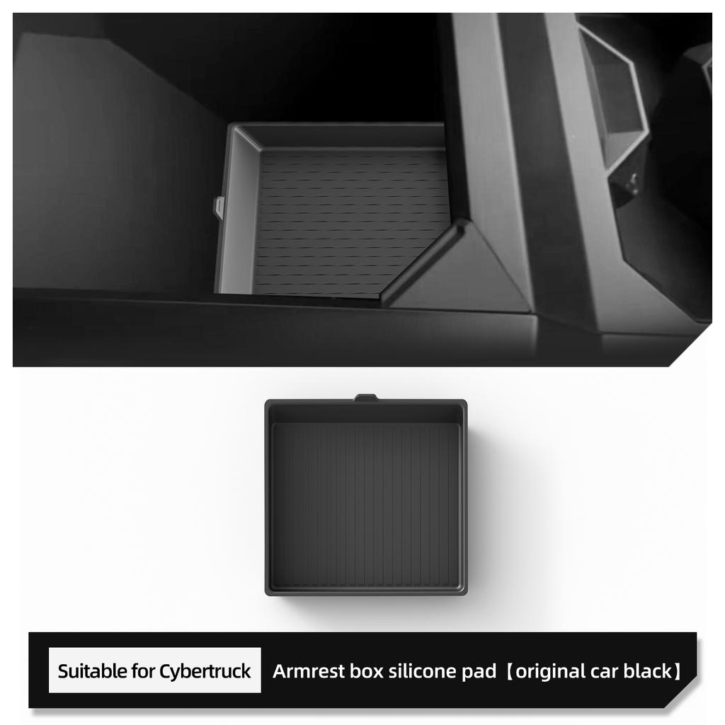 Pentru Tesla Cybertruck 2025 Cutie de Depozitare Cotieră Pad Silicon Depozitare Consola Centrală Pad Antiderapant Organizator Tavă Accesorii Auto