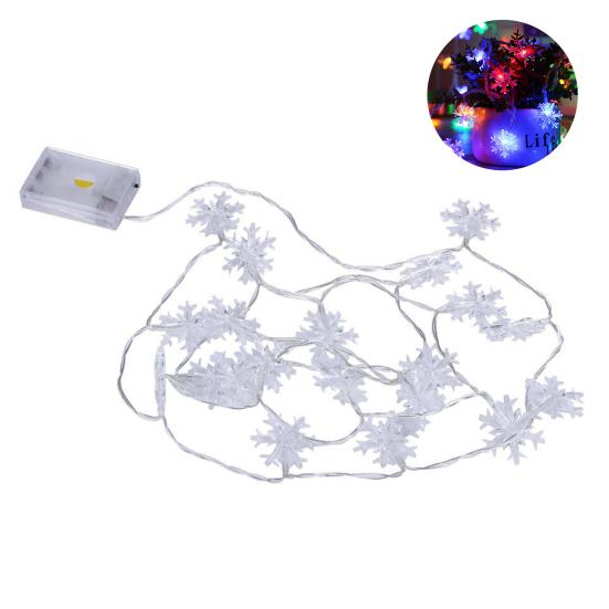 Decorative Lamp Snowflake Shape Multi-purpose 3 Colors Good LED Decorative String Lamp for Living Room