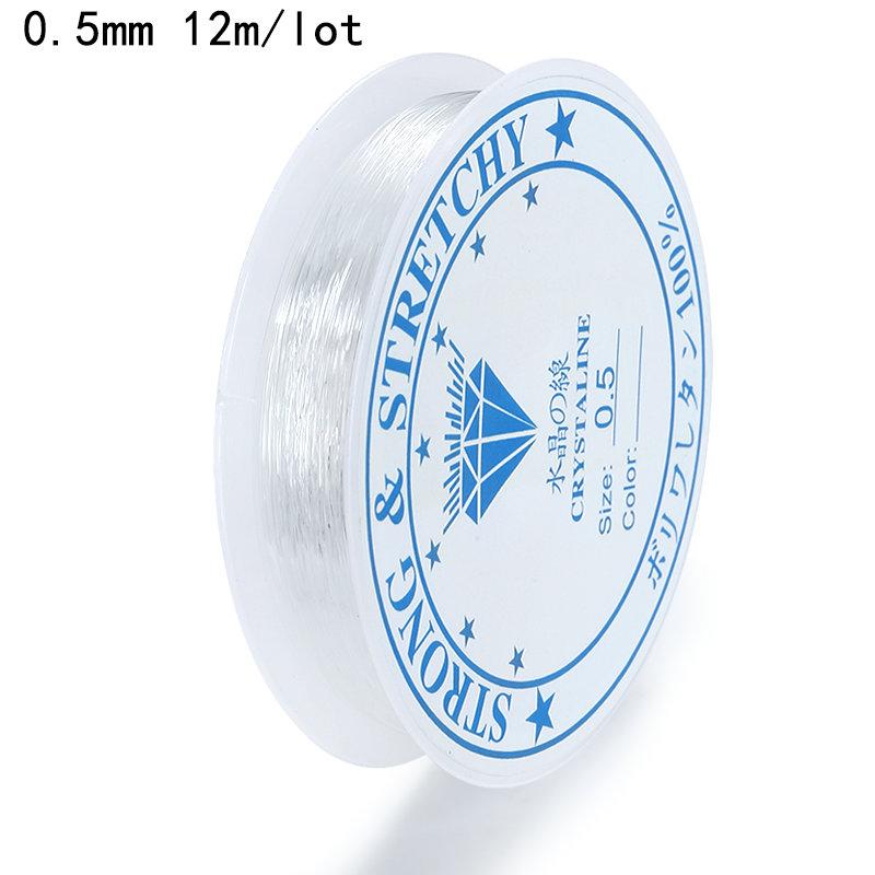 0.5-1.0mm Elastic Cord Beading Thread Stretch String Fibre Crafting Line for Jewelry Making DIY Seed Beads Pony Beads Bracelets