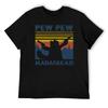 Pew Pew Madafakas T-Shirt Herren Kurzarm Neuheit Lustiges Katzen T-Shirt Baumwolle Lockere Oberteile Shirts Tee T-Shirt Tägliche Streetwear