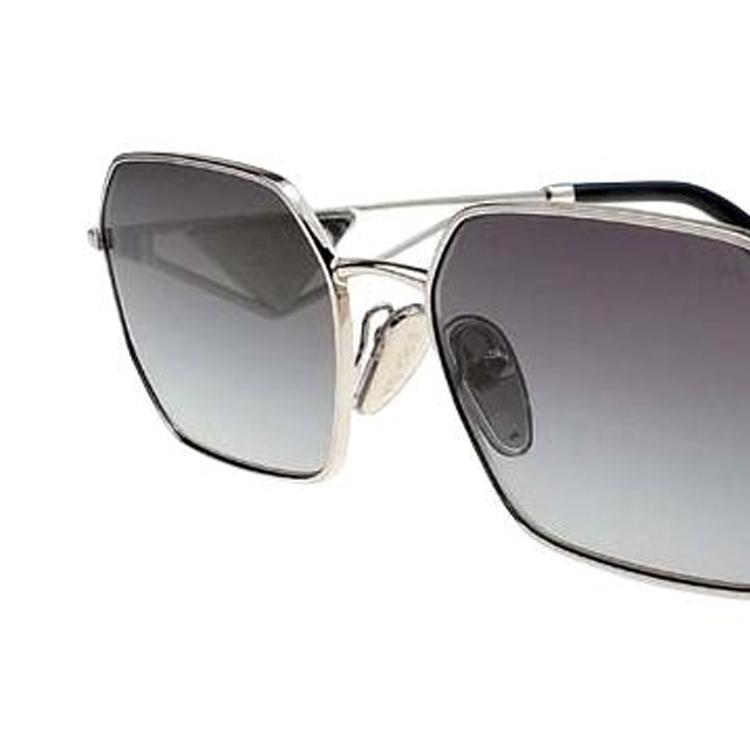 Prada Logo Rectangular Sunglasses Women sunglasses Silver SPRA51-1BC90A58
