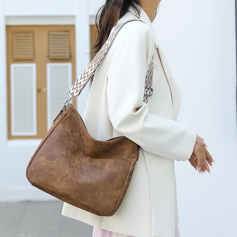 Women's Messenger Bag PU Shoulder Bag Retro Crossbody Bag Mother Bag