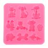 2PCs Silicone Mold   Hand Made Tool Cartoon Animals shape High Temperature Resistance(Gray )