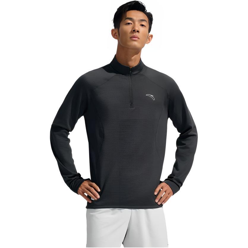 Anta Running Series 2025 Winter Long Sleeve Knitted T-Shirt Men Tops 952545402-3