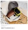 Canvas Mobile Phone Pouch Women Mini Crossbody Bag Single Shoulder Bag Vertical Key Mobile Phone Bag Portable Coin Purse Wallet