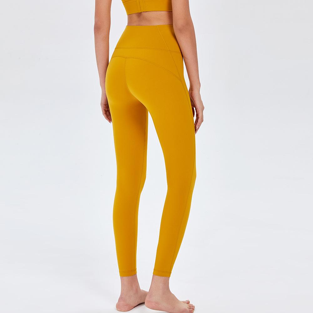 

Sweatpants European and American high-waisted yoga pants women s peach hip-lifting sports trousers tight running quick-drying fitness pants S