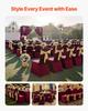50 Pcs Burgundy Chair Covers, Polyester Spandex Chair Cover, Stretch Slipcovers for Wedding Party Dining Banquet Flat-Front Chair Covers, Fits Chair