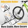 CyclingDeal Bicycle Floor Parking Rack Stand for Mountain MTB Road Bikes Indoor Home Garage Storage Adjustable 3 Bikes - - -