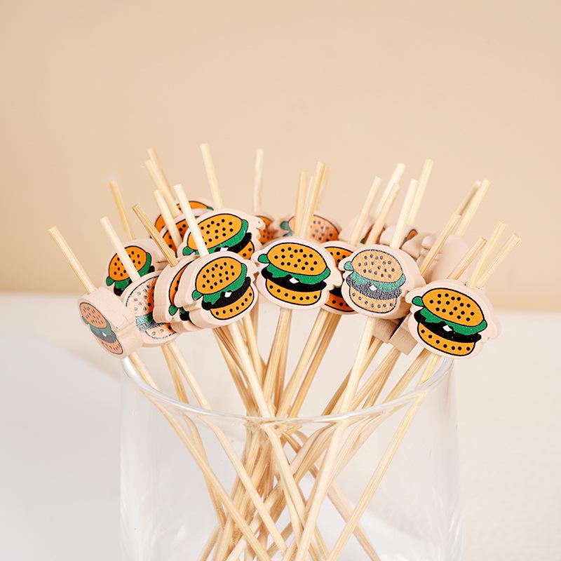 Custom Disposable Bamboo Fruit Skewers - Creative Dessert Art