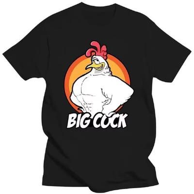 Dieses Jahr Big Cock Sommerstil Comic Lustiges Spaß T-Shirt Lustiges Oberteil Herren- und Damen Baumwoll Kurzarm T-Shirt