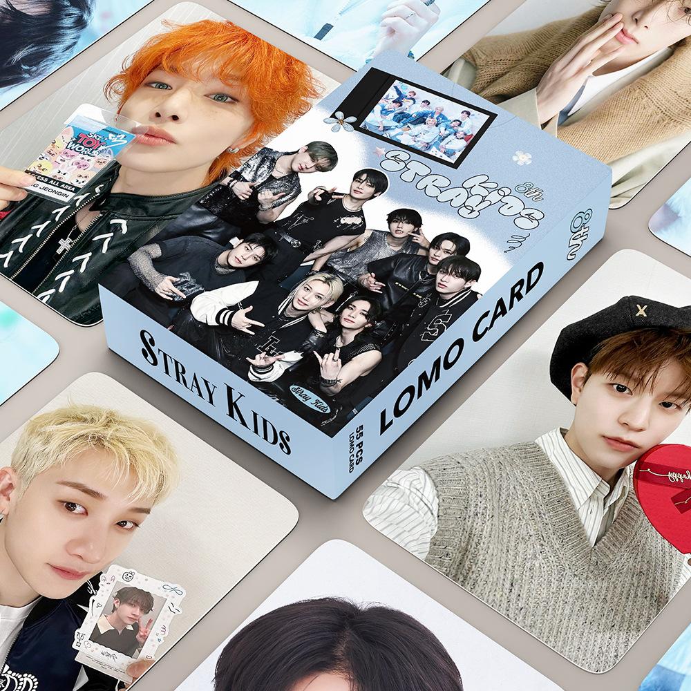 New 55Pcs Wanderer'S 8Th Anniversary Lomo Card 55 Photos Of New Peripheral Photo Card Hyunjin