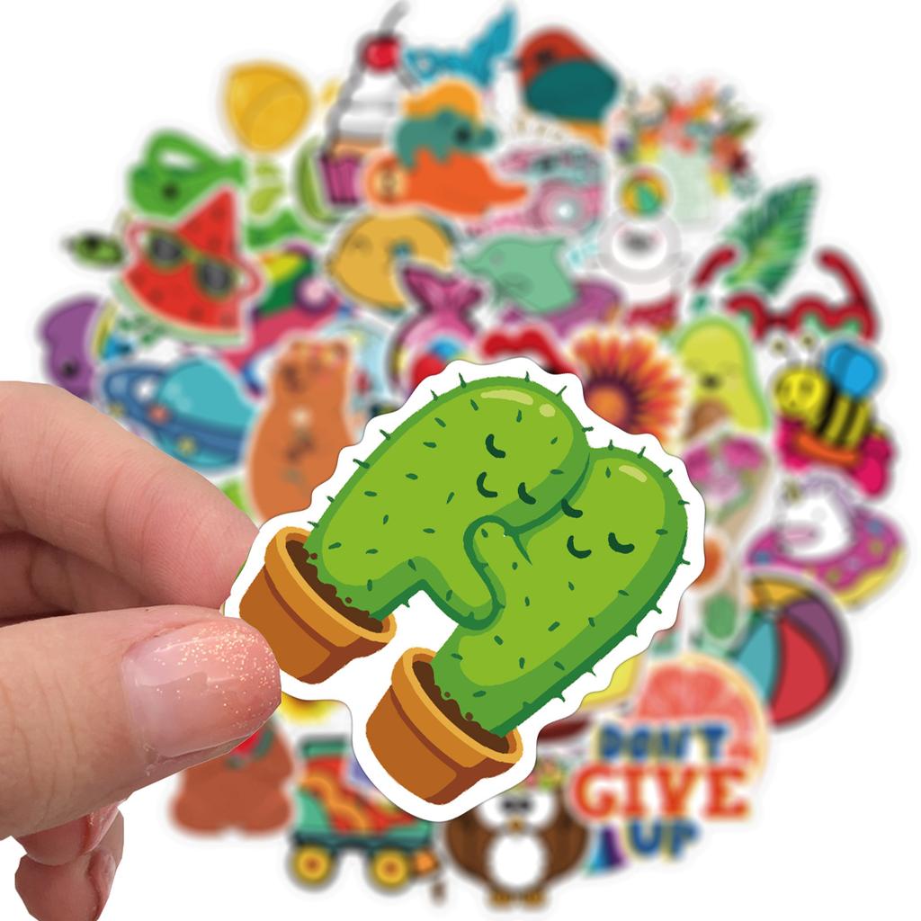 50 New Color Cartoon Graffiti Stickers Decorate Suitcase Motorcycle Trolley Case Notebook Waterproof Stickers