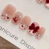 Handmade Christmas Red Velvet Bowknot & Skin-Brightening Nail Art